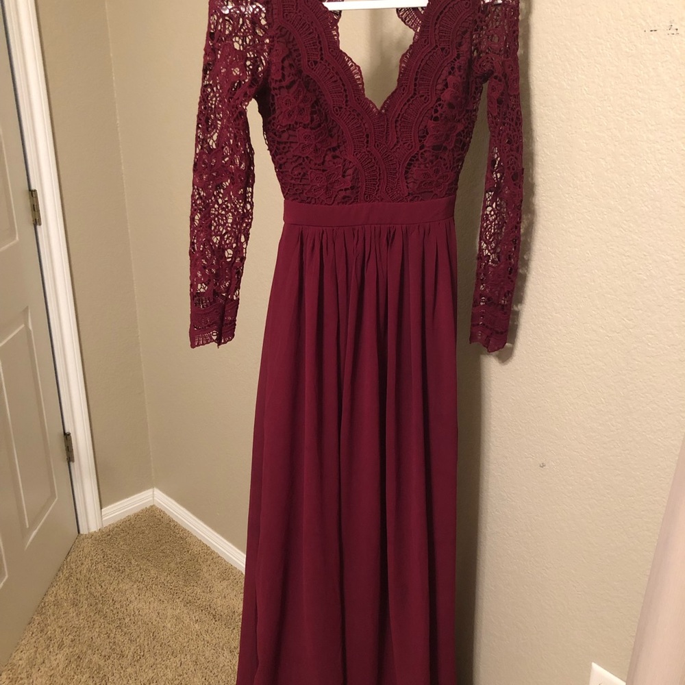 LuLu’s maroon bridesmaid or prom dress, size Small
